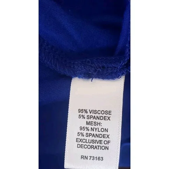 CABLE AND GAUGE ROYAL BLUE EMBELLISHED COLD SHOULDER TOP SZ LARGE - Picture 8 of 8